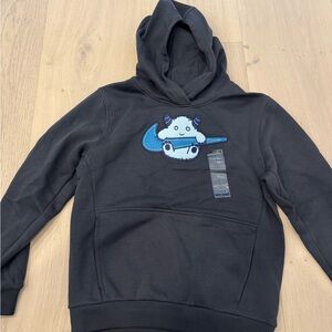 Nike Black Hoodie with Blue & White Monster Patch